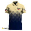 Personalized Coors Banquet Beige And Blue Halftone Polo Shirt