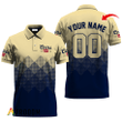 Personalized Coors Banquet Beige And Blue Halftone Polo Shirt