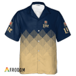 Personalized Miller Lite Beige And Blue Halftone Hawaiian Shirt