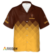 Personalized Captain Morgan Yellow And Brown Halftone Hawaiian Shirt