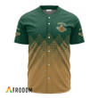 Personalized Jameson Beige And Green Halftone Baseball Jersey