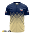 Personalized Coors Banquet Beige And Blue Halftone Baseball Jersey