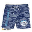 Busch Light Blue Camouflage Hawaiian Shorts