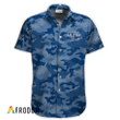 Personalized Michelob ULTRA Blue Camouflage Button Shirt