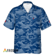 Personalized Michelob ULTRA Blue Camouflage Hawaiian Shirt