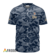 Personalized Miller Lite Blue Camouflage Baseball Jersey
