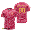 Personalized Miller High Life Pink Camouflage Baseball Jersey