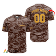 Personalized Captain Morgan Brown Camouflage Baseball Jersey