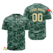Personalized Jameson Green Camouflage Baseball Jersey