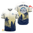 Personalized Busch Light Palm Tree Surfboard Baseball Jersey