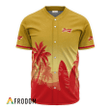 Personalized Budweiser Beer Palm Tree Surfboard Baseball Jersey