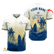 Personalized Michelob ULTRA Palm Tree Surfboard Baseball Jersey
