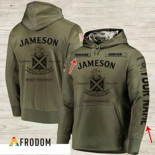 Personalized Jameson Whiskey Veteran Hoodie