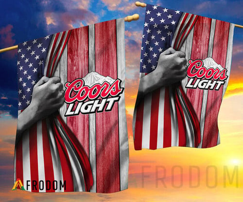 Vintage Coors Light Beer USA Flag