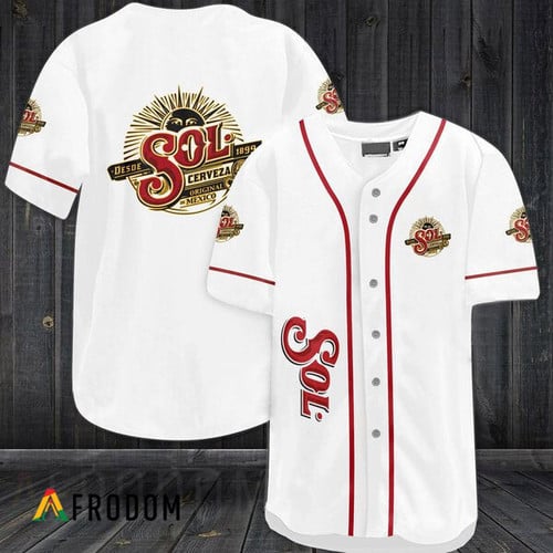 White Desde Sol 1899 Cerveza Original Baseball Jersey