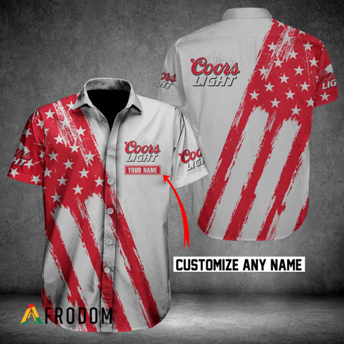 Personalized Coors Light Button Shirt