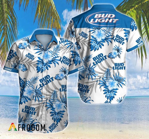 Tropical Bud Light Button Shirt