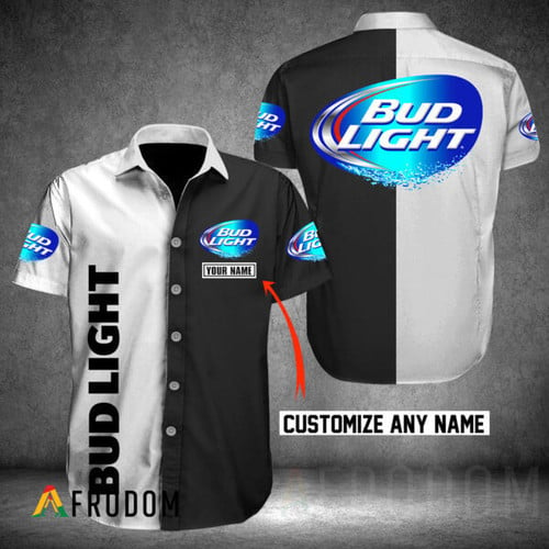 Personalized Multicolor Bud Light Button Shirt
