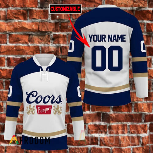 Personalized Coors Banquet Beer Hockey Jersey