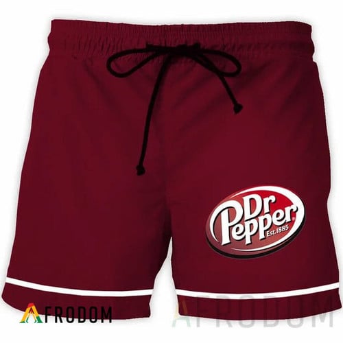 Basic Printed Red Dr Pepper Shorts