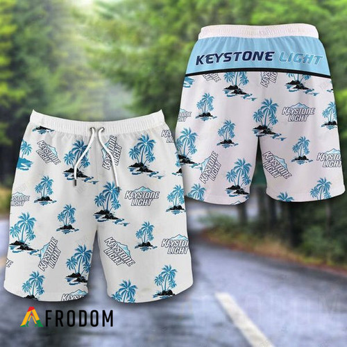 Tropical Palms Keystone Light Hawaii Shorts