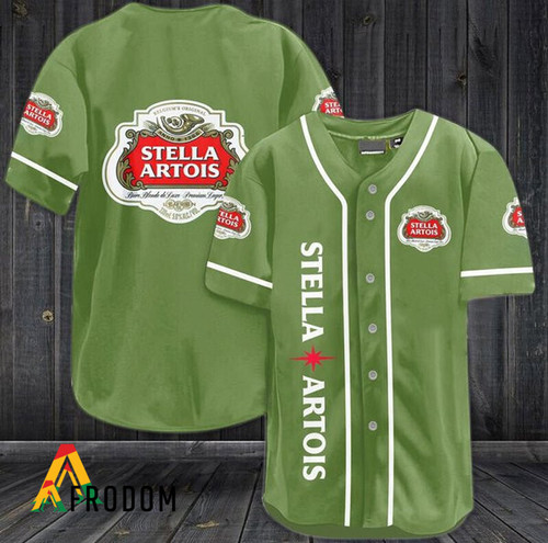 Green Stella Artois Baseball Jersey