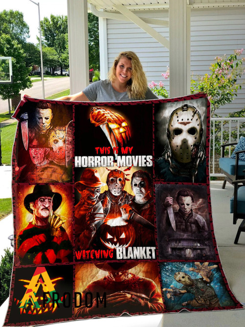 Freak This Is Horror Movie Watching Blanket Quilt