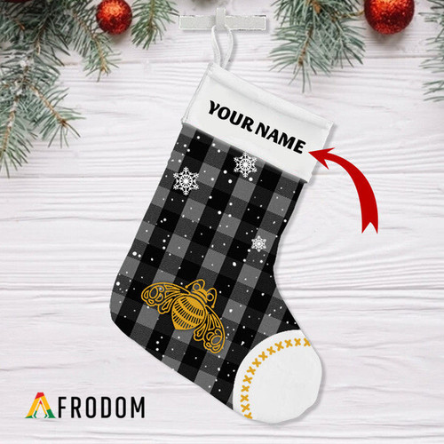 Personalized Gingham Patrón Tequila Christmas Stockings