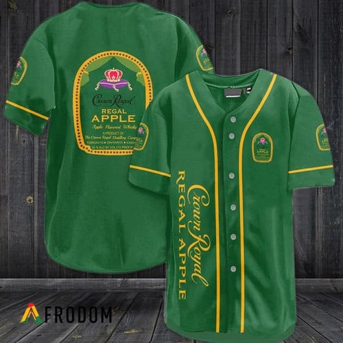 Vintage Green Crown Royal Regal Apple Baseball Jersey