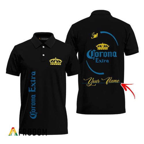 Customized Corona Extra Black Polo Shirt