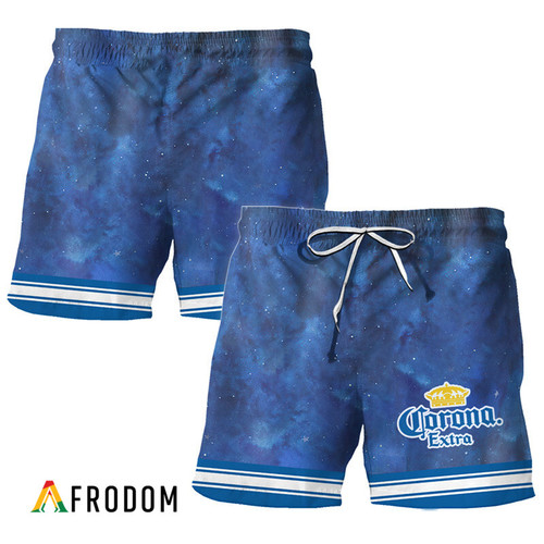 Corona Extra Star Print Bermuda Hawaiian Shorts