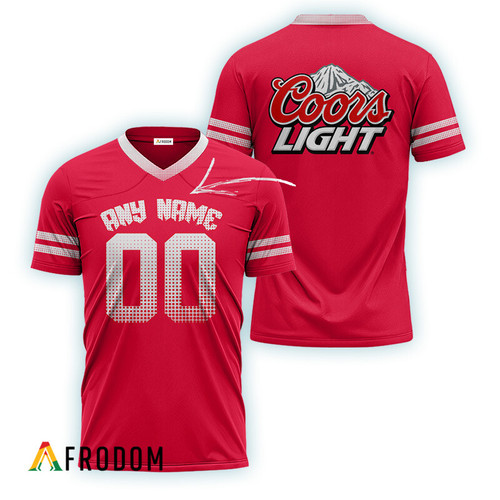 Personalized Coors Light Pink Basic Football Jersey