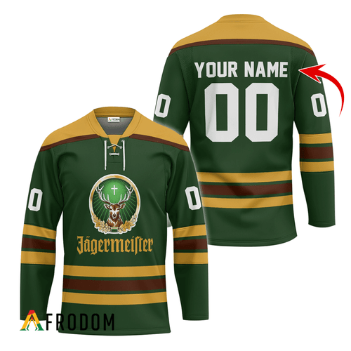 Personalized Jagermeister Green Hockey Jersey