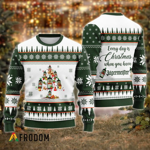 Everyday Is Christmas When U Have Jagermeister Ugly Sweater