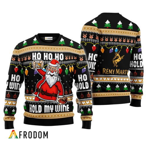 Remy Martin Black Hold My Wine Ugly Sweater