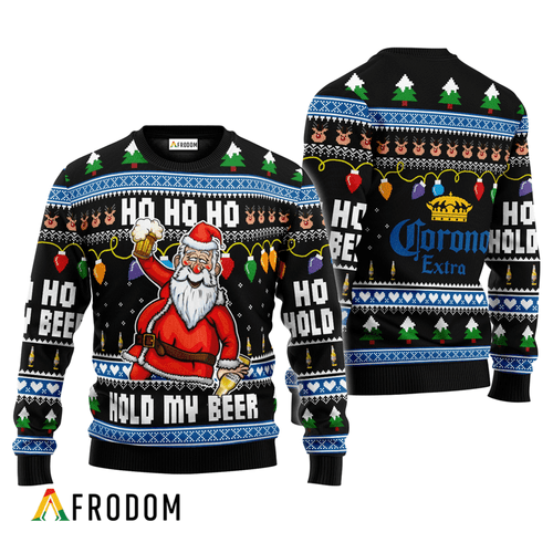 Corona Extra Black Hold My Beer Ugly Sweater