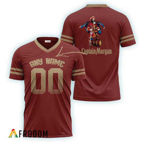 Personalized Captain Morgan Brown Basic Football Jersey