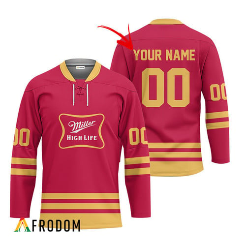 Personalized Miller High Life Pink Retro Hockey Jersey