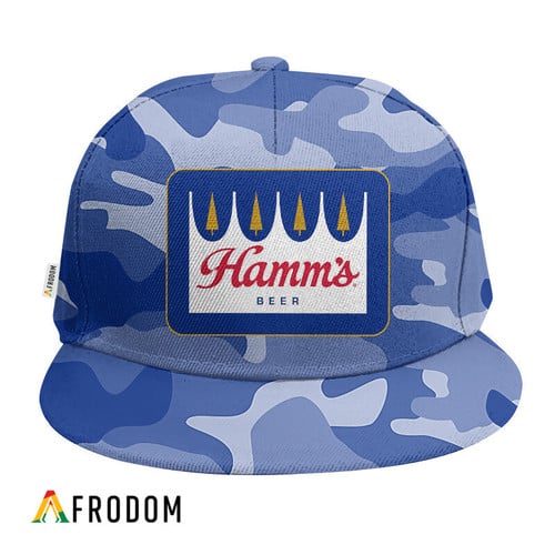 Personalized Hamm's Beer Blue Camouflage Cap