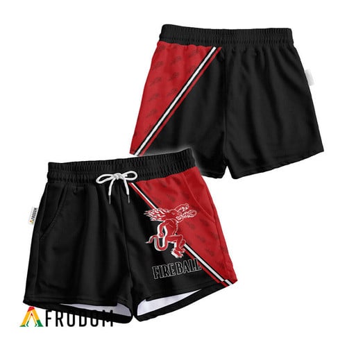 Fireball Whisky Black Diagonal Women's Casual Shorts
