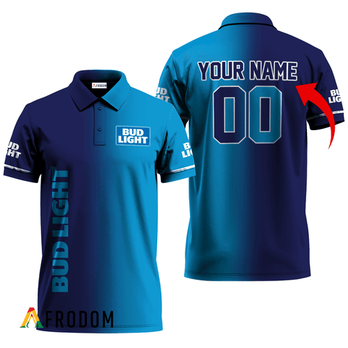 Personalized Gradient Bud Light Polo Shirt