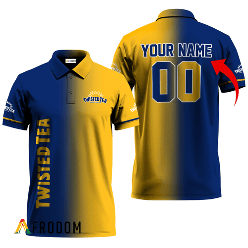 Personalized Gradient Twisted Tea Polo Shirt