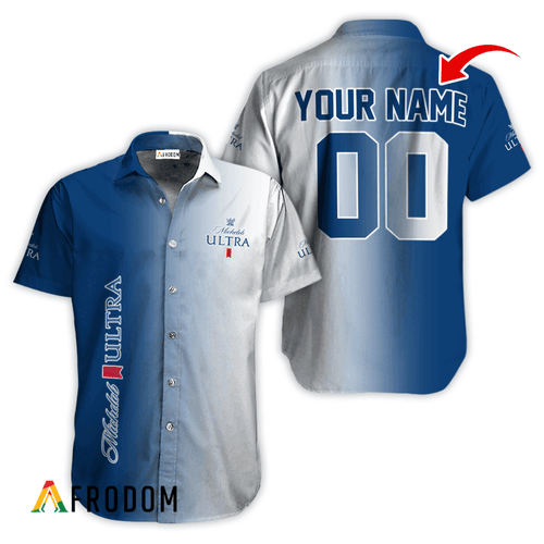 Personalized Gradient Michelob ULTRA Button Shirt