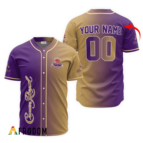 Personalized Gradient Crown Royal Baseball Jersey