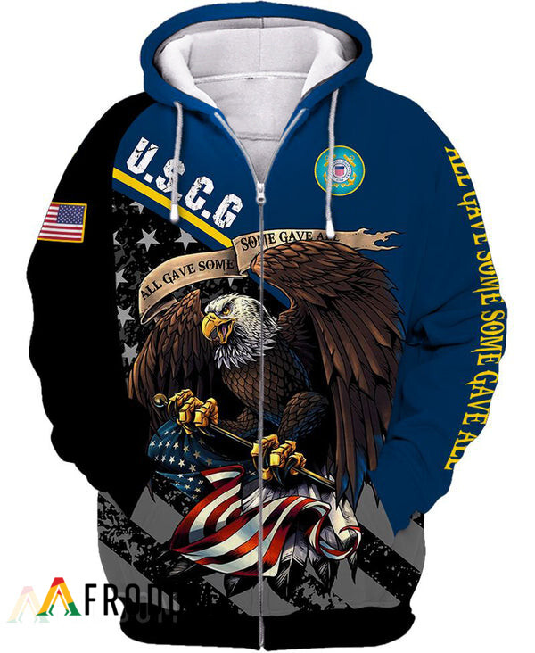 All Gave Some Some Gave All US Coast Guard Zip Hoodie