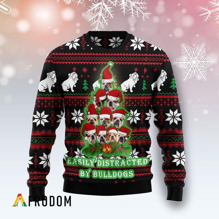Bulldogs Tree Christmas Sweater