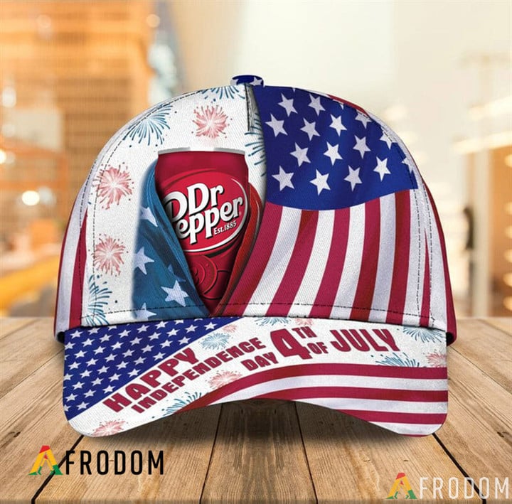 Happy Independence USA Flag Dr Pepper Cap