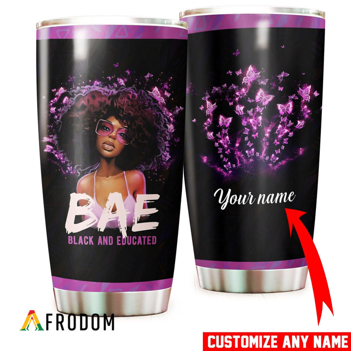 Personalized Black And Educated Tumbler