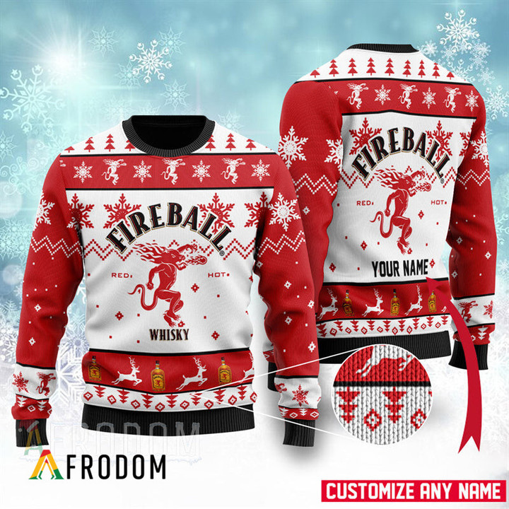 Personalized Fireball Christmas Sweater