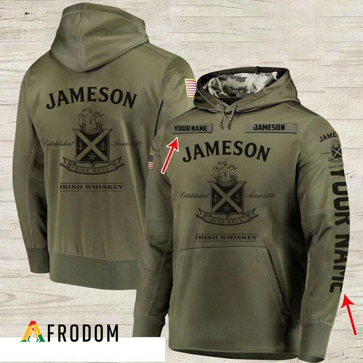 Personalized Jameson Whiskey US Army Hoodie